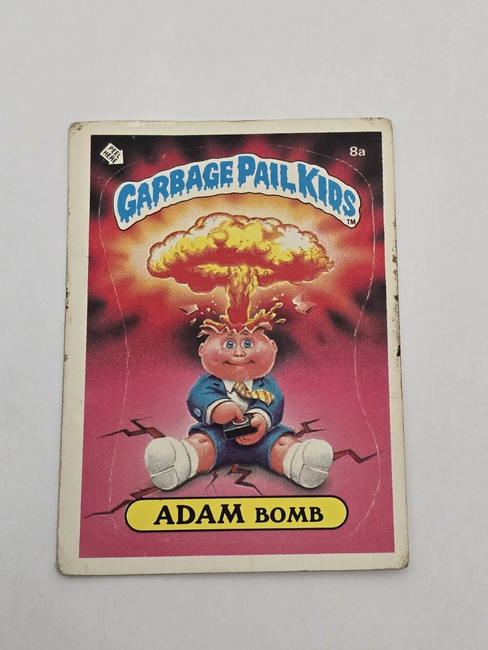 Topps 1985 Garbage Pail Kids Series 1 Base Set Card #8a Adam Bomb